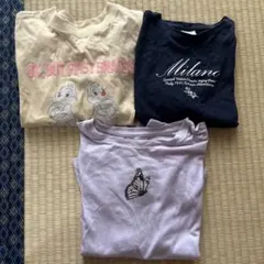 3枚長袖シャツセット130CM 女の子