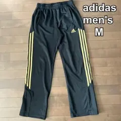 adidas アディダス　メンズジャージ　トラックパンツ　３本ライン　黒M