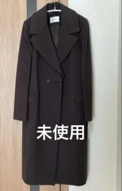 未使用　　FREDY emue 2wayウールロングコート　ブラウン