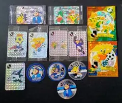 ホログラムシール等 13枚／エスキモーアイスクリーム Jリーグバー、永谷園カレー