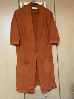 しまむら　未使用　半袖　編み　カーディガン　メッシュ　Lサイズ