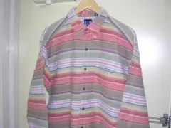 90s オールド ギャップ OLD GAP セラペ柄 長袖コットンネルシャツ L