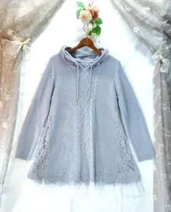 アクシーズファム ニット パーカー風チュニック