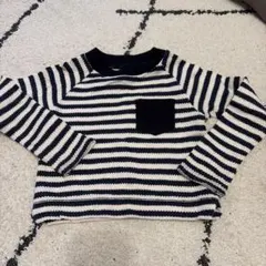 ストライプニットセーター（100cm~） コットン