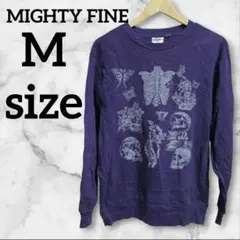 MIGHTY FINE 【M】パープル トレーナー スウェット スカル ゆったり
