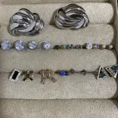 シルバー ツイストデザイン ピアス