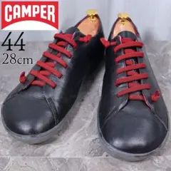 Camper カンペール 28 レザースニーカー 黒 ペウカミ 赤紐 レザーのサムネイル