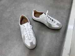 GERMAN TRAINER スニーカー ホワイト グレー　グリーンレーベルのサムネイル