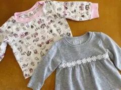 【まとめ売り】長袖トップス 2枚セット／80サイズ