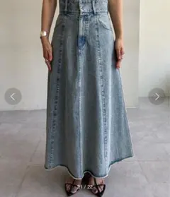 SHENERY フレアデニムロングスカート