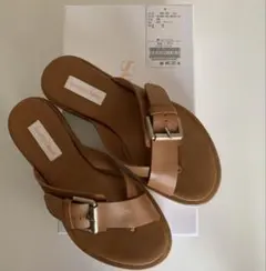 ドゥロワー Walter Steiger レザー アンクルストラップ サンダル