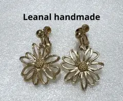 ゴールド フラワー イヤリング