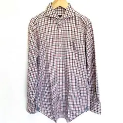 5216 美品 ONLY チェック ワイドカラーシャツ Yシャツ Ｍのサムネイル
