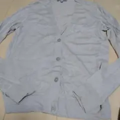 美品ユニクロ UNIQLO サマーカーディガン XL ライトグレー　Ｖネック