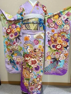 リンチュ様専用 正絹お振袖 8点フルセット イエロー系 LLサイズ 美品