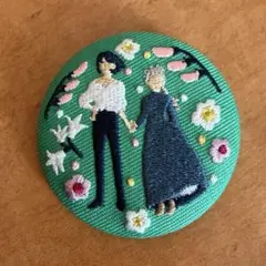 ハウルの動く城 刺繍ブローチ 刺繍缶バッジ　ジブリ