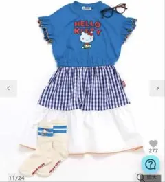 ブリーズ　ハローキティコラボ　キッズワンピース