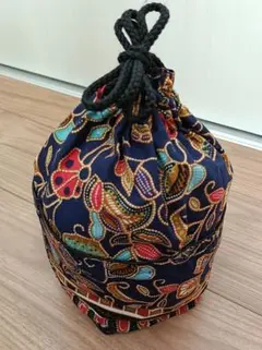 SQ/シンガポール航空CA☆“サロンケバヤ”柄 ☆巾着☆ポーチ☆ミニバッグ