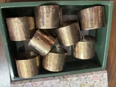 ヴィンテージリブ付き真鍮製ナプキンリングホルダー 4個セット - メルカリ