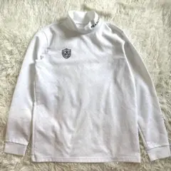 【極美品】パーリーゲイツ　ロゴ　長袖　ハイネック　シャツ　XL ホワイト