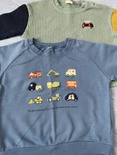 車のイラスト付きトレーナー 95cm