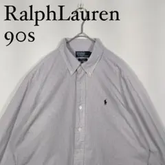 Ralph Lauren 90s チェック柄 長袖ボタンダウンシャツ　L