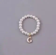 Labubu 10cmサイズ向け・イニシャル「G」付きミニネックレス