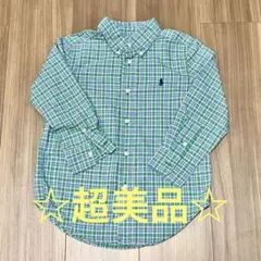 ☆最終お値下げ☆超美品⭐︎ポロ　ラルフローレン　チェック　ブラウス　長袖　110