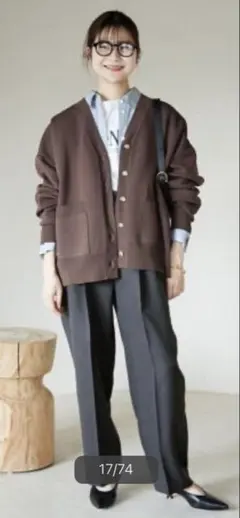 美品 SLOBE IENA スローブイエナ　PEツイル2タックトラウザー