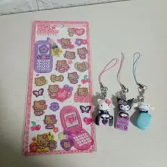 サンリオ　ハローキティ平成はっぴーフォンステッカー　平成ギャルチャームまとめ売り