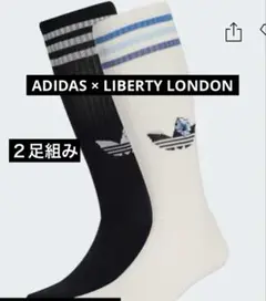 ADIDAS × LIBERTY LONDON ニーソックス 2足組　22〜24