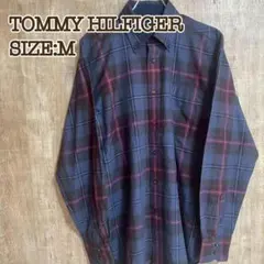 トミーヒルフィガー TOMMY HILFIGER BDシャツ Mネイビーチェック