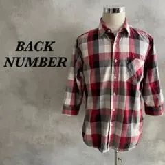 【希少XL】バックナンバー チェックシャツ 七分袖 ポケット レッド 290のサムネイル