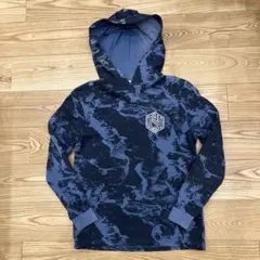 H&M 迷彩パーカー　ブルー×ブラック　青　黒　130 140