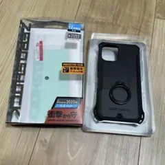 iPhone12mini ケース ゼロショック フィルム リング付き カバー
