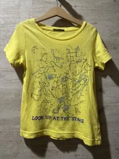 FITH イエロー 星座プリント Tシャツ120 暗い所で星が光ます