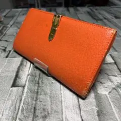 美品✨バーバリー 長財布 ロングウォレット 二つ折り レザー 黄色 ノバ 