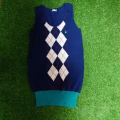 Lyle & Scott アーガイル柄ベスト ネイビーのサムネイル