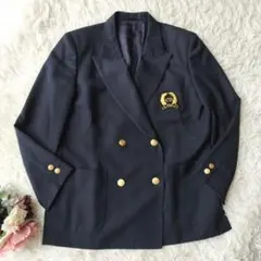 美品✨クリスチャンディオール　紺ブレ　ダブルテーラード　金ボタン　ワッペン　L