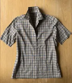 Aquascutum チェック柄半袖シャツレディース9号のサムネイル