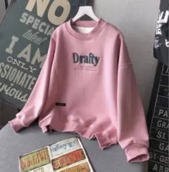 厚手裏毛付き温い女性トレーナーおしゃれ，ゆったりタイプ、冬季節で最高