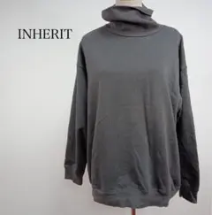 ★美品★ INHERIT インヘリット ハイネックカットソー 長袖のサムネイル