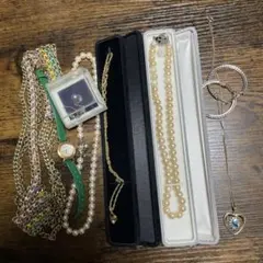リ*ン様 遺品整理 パールと金属のエレガントアクセサリーセット