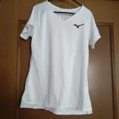 Mizuno レディース Vネック Tシャツ Sサイズ ホワイト