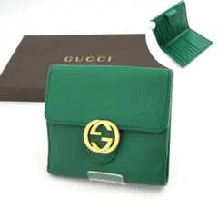 ✨Aランク✨　GUCCI ミニ財布　インターロッキング　GGロゴ　ダラーカーフ