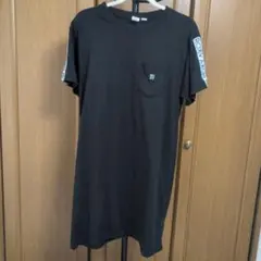 ROXY ブラック 半袖Ｔシャツワンピース ポケット付き