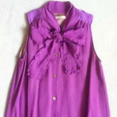 美品☆ペルルペッシュ 紫のワンピース ドレス