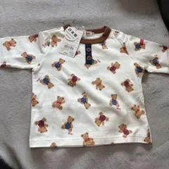 Mikihouseクマ柄長袖Tシャツ 70cm