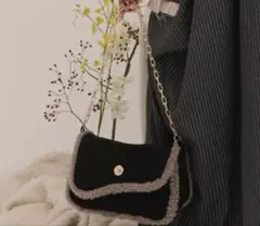 loin nuit ロワンニュイ　ボアハンドバッグ