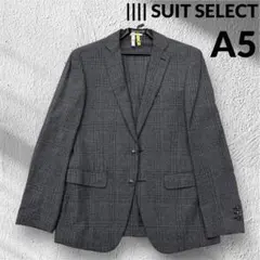 SUIT SELECT テーラードジャケット グレー A5チェック柄 ウール秋冬